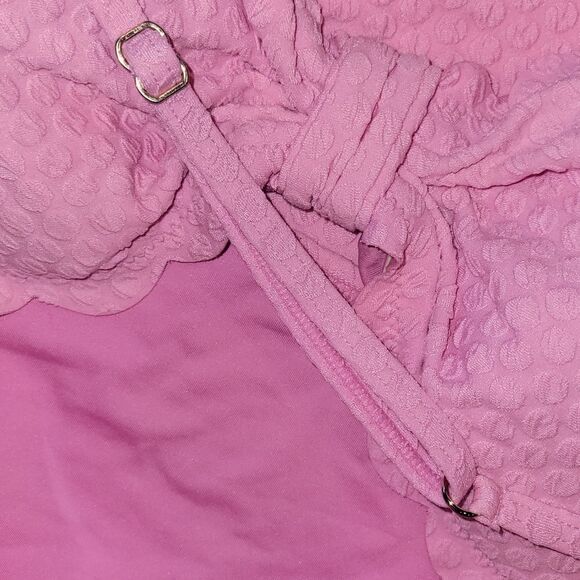 Kate Spade Marina Piccola Textured One Piece Swimsuit Bathing Suit Pink S - Picture 7 of 15